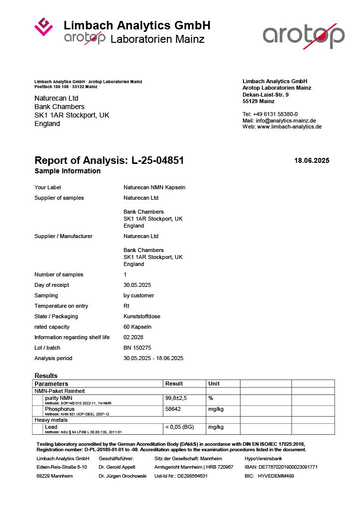Certificado de análisis
