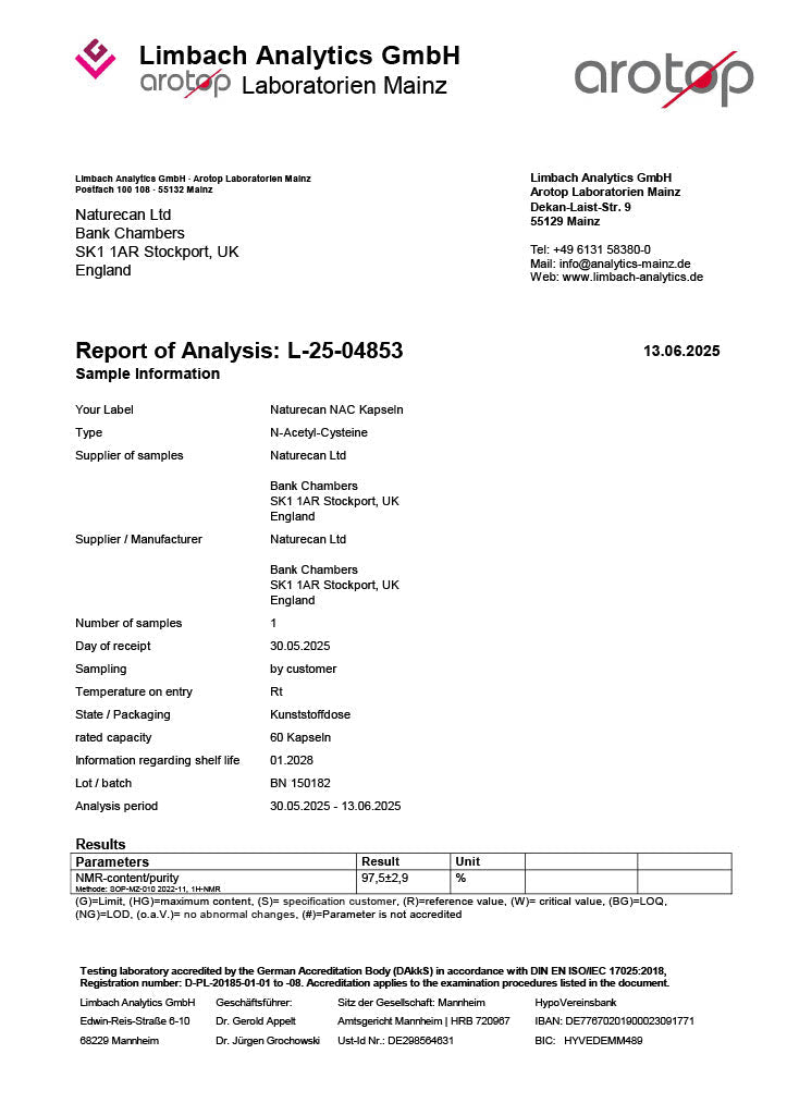 Certificado de Análisis