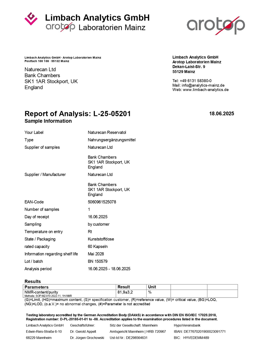 Resveratrol Cápsulas